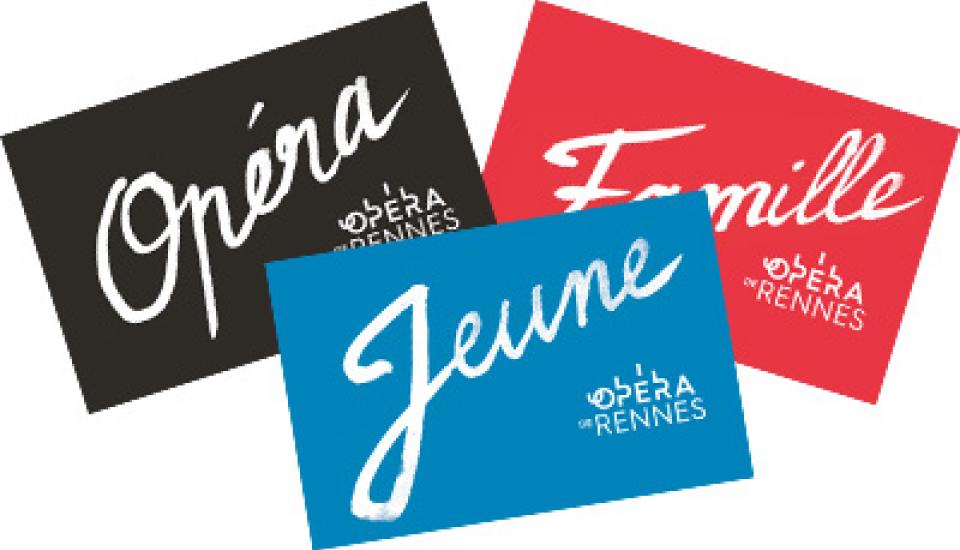 Cartes fidélité : Carte Opéra (Noir), Carte Famille (Rouge), Carte Jeune (Bleu)