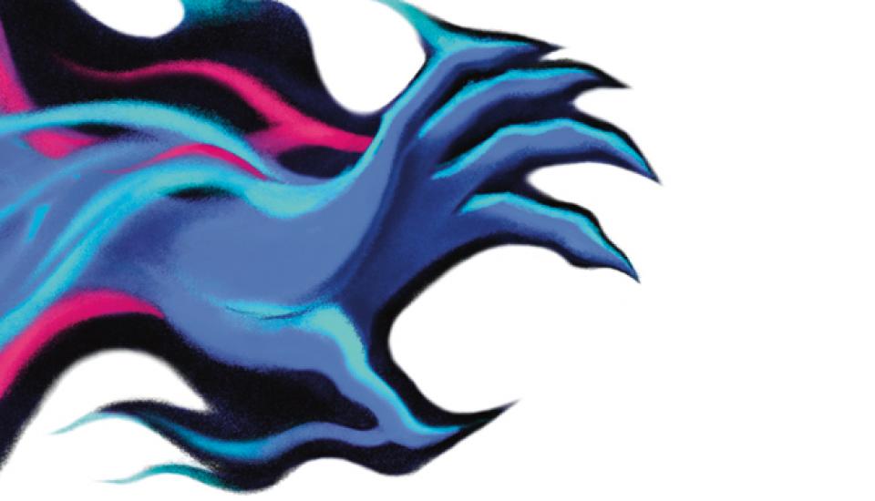 Main stylisée semblant attraper quelque chose